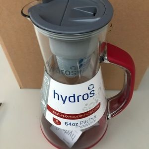 Cranberry Red Hydros Fast Flo Tech Filter Pitcher